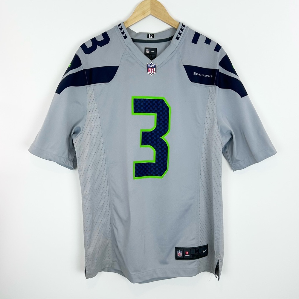 Seahawks‎ NFL Russell Wilson 3 Gray Jersey Men’s Size Medium